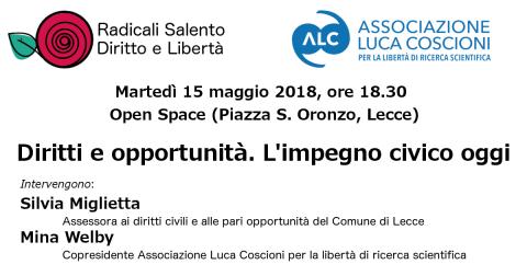 ore 18.30, Open Space (piazza S. Oronzo, Lecce)